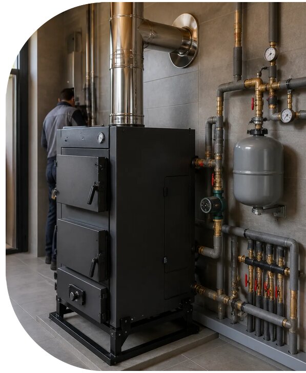 Монтаж твердотопливного котла в Глазове от 15305 р. | АПаруса-Глз