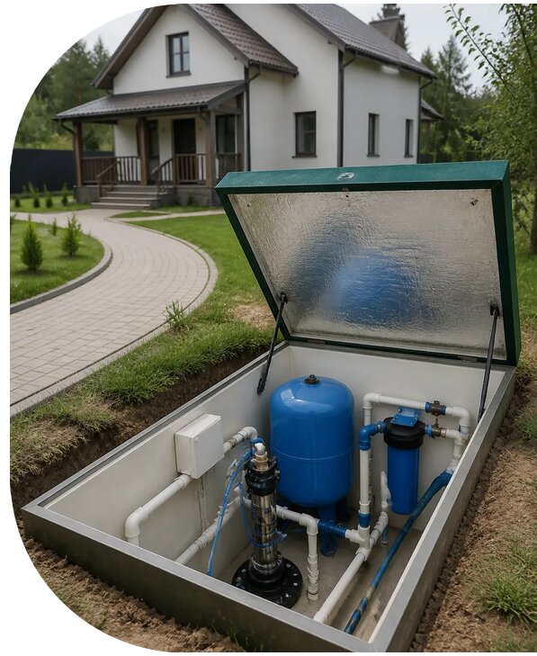 Автономное водоснабжение дома в Глазове от 153045 р. | АПаруса-Глз