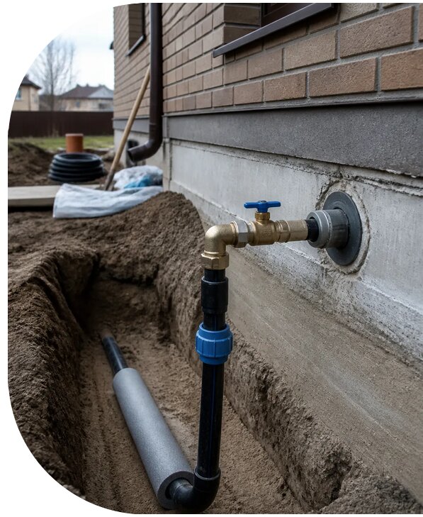 Устройство ввода водопровода в дом в Глазове от 8673 р. | АПаруса-Глз